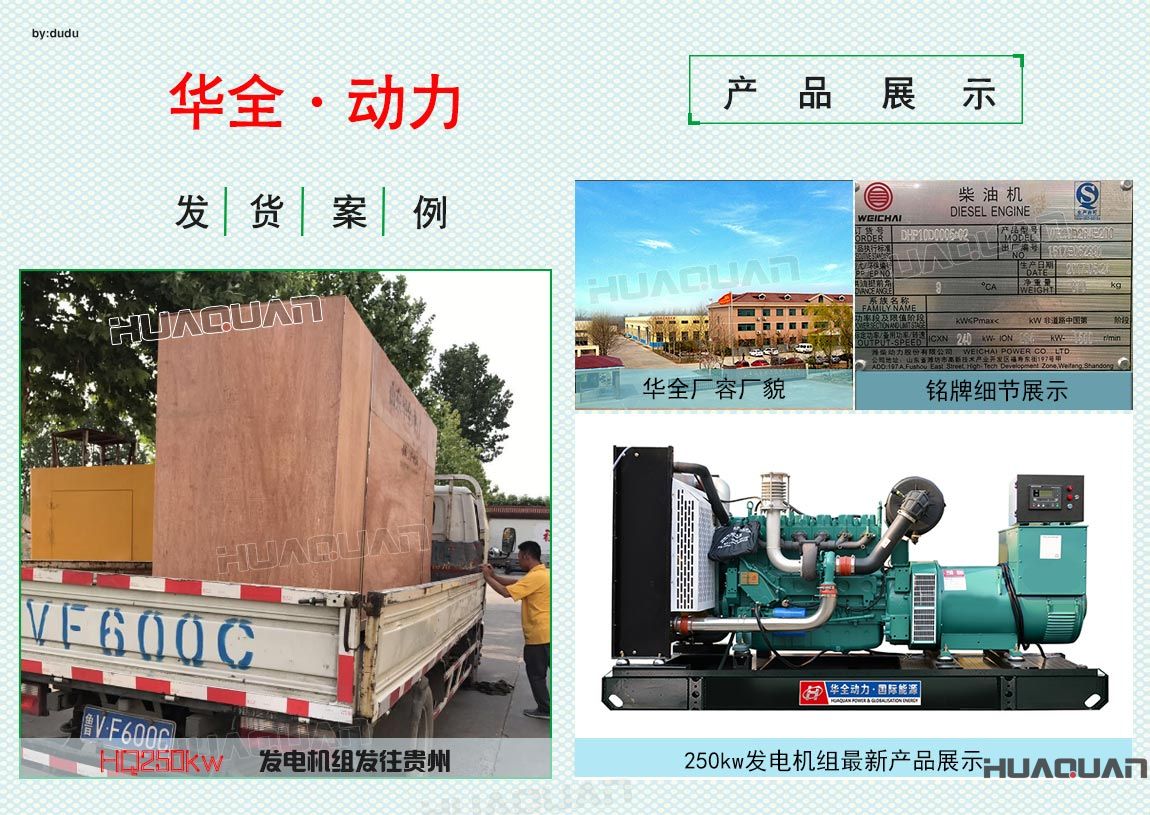 貴州客戶在華全采購的250kw發(fā)電機(jī)組于6月5日出廠