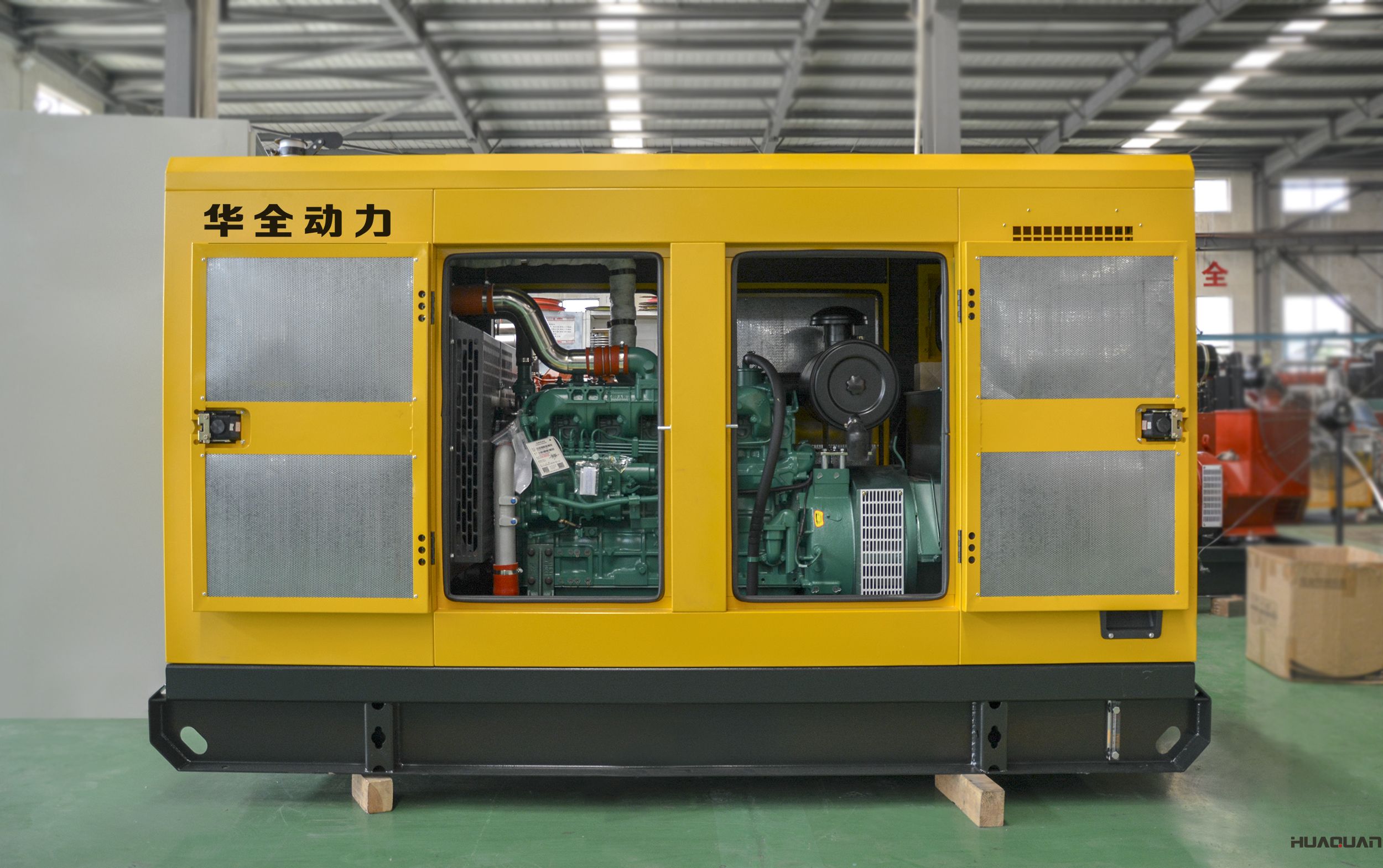 2018年4月25日華全動力100kw靜音箱發電機組發往山東青島