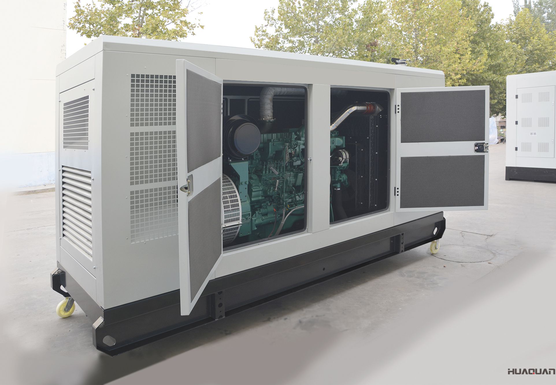 2018年4月27日華全動力250kw靜音箱發電機組發往天津