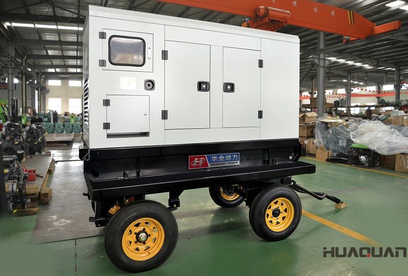 一臺(tái)30kw移動(dòng)拖車(chē)發(fā)電機(jī)組在2018年5月9日從華全順利發(fā)往山東東營(yíng)市