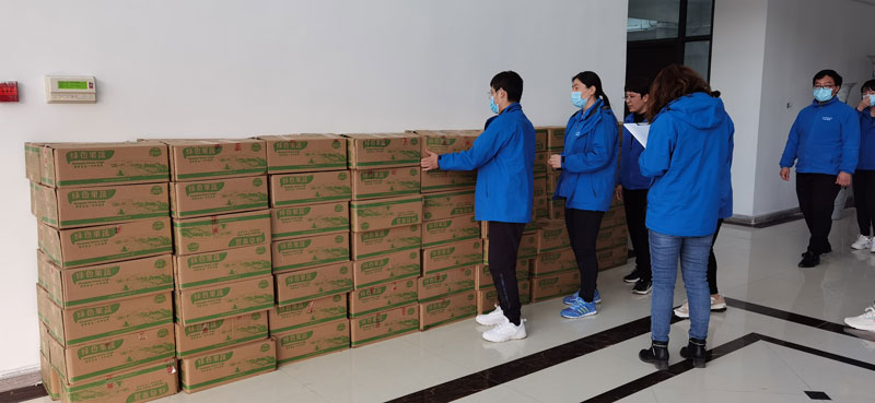 清明假期，華全集團(tuán)員工領(lǐng)取生態(tài)白蓮藕禮物